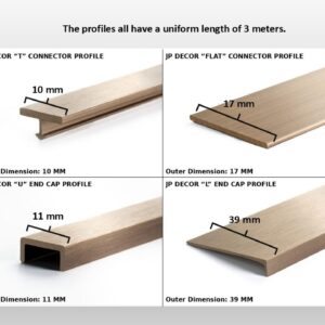JP DECOR "FLAT" CONNECTOR PROFILE, BLACK - Image 4